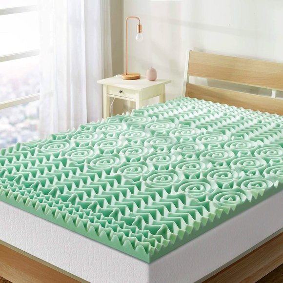 1.5" (5) Zone Memory Foam Mattress Topper w/ Aloe Infusion: Full Size.  Unopened - Picture 1 of 8